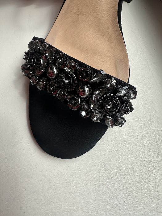 Босоножки черные женский туфли