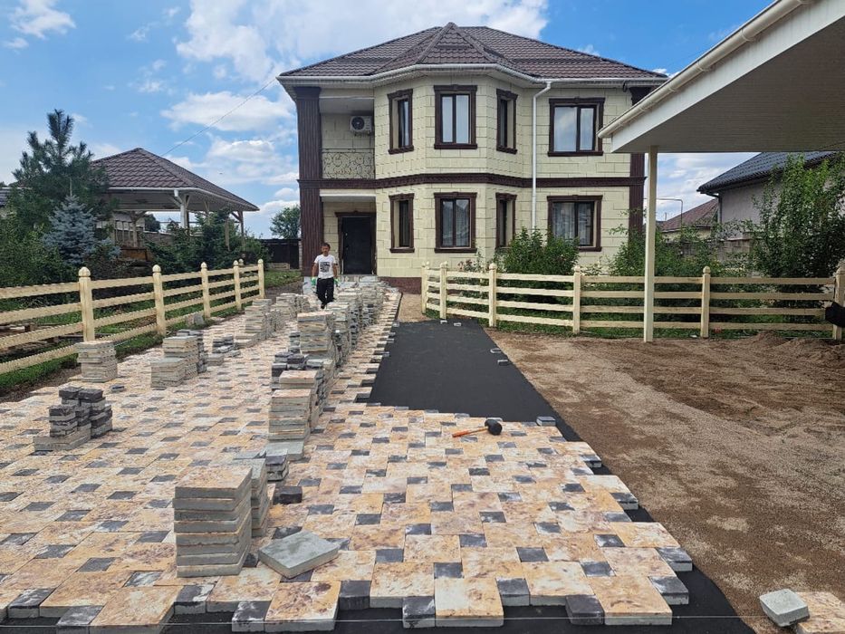 Укладка брусчатки