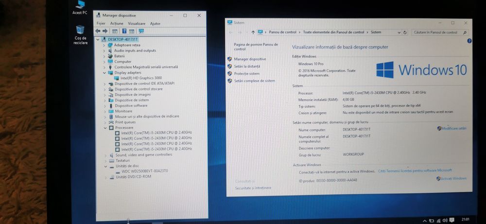 Laptop Medion Akoya E6226 Procesor i5-2430M 2,40GHz