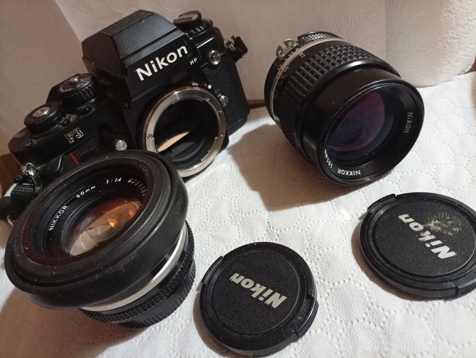Kit Profesional Film 35mm: Nikon F3 HP + Nikkor 50mm f/1.4 + Nikkor 105mm