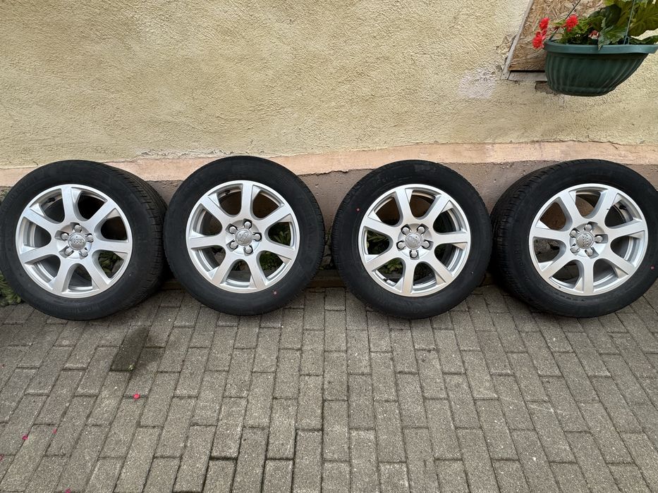 Set Jante Aliaj Originale Audi 17" + Anvelope Continental 215/60 R17