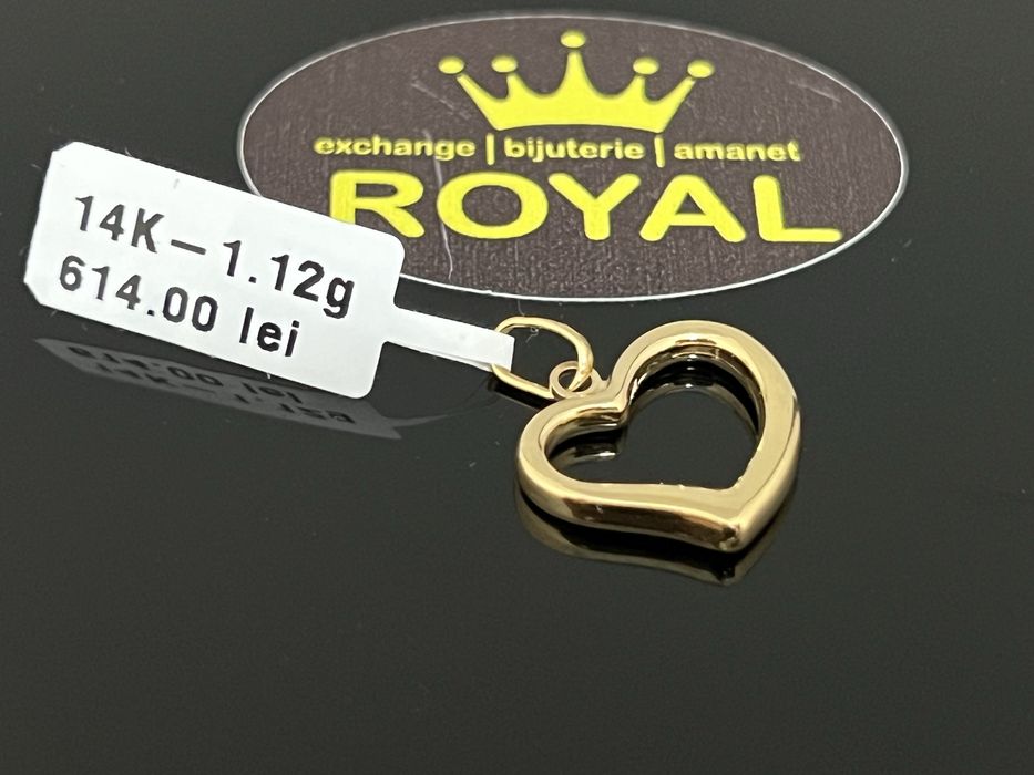 Bijuteria Royal CB : Pandant inima aur 14K  1,12 grame