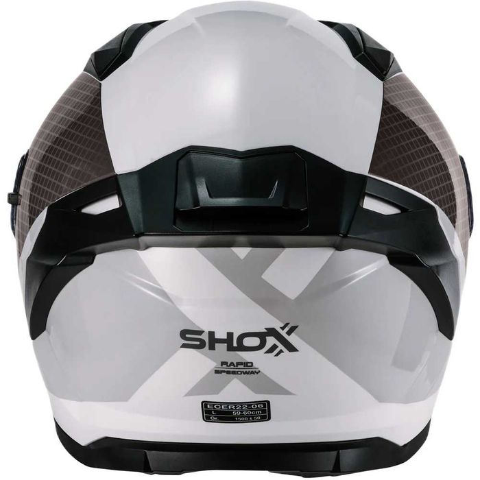 Casca moto integrala NOUA Shox Rapid Speedway alba marimi XS la XXL