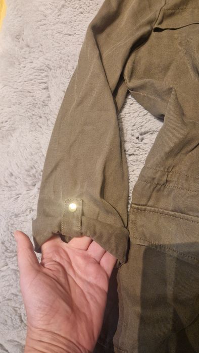 Geacă ușoară de primăvară ZARA S verde militar kaki măsliniu
