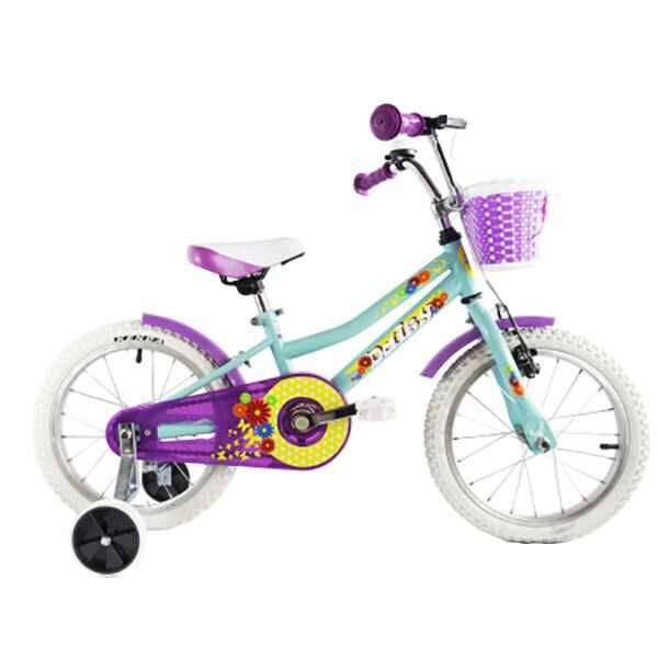 Bicicleta copii Dhs 1604 - 16 Inch, Turcoaz