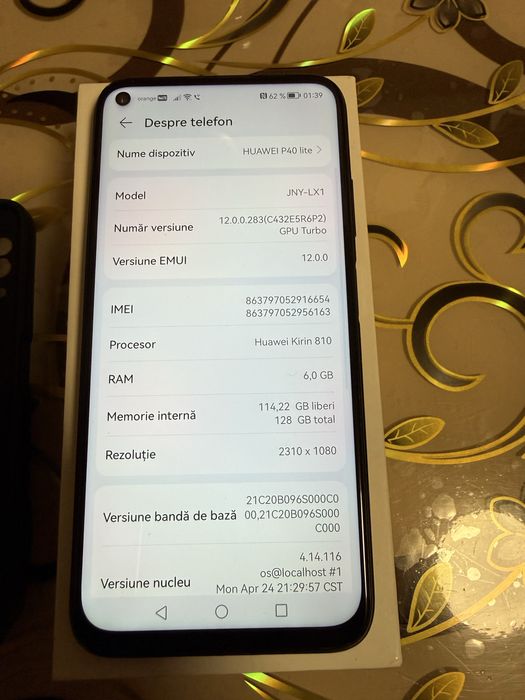 Huawei P40 Lite, Dual SIM, 128GB, 6GB RAM, 4G, Black