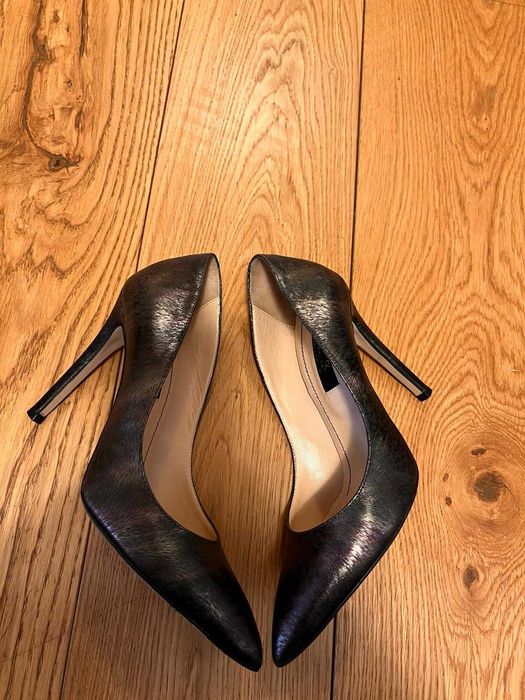 Musette, Stiletto gri,negru,marime 36