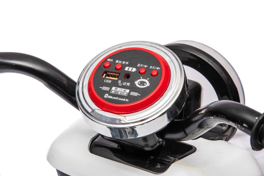 Scuter electric cu remorca, telecomanda Kinderauto BJBTK3 2x 35W White