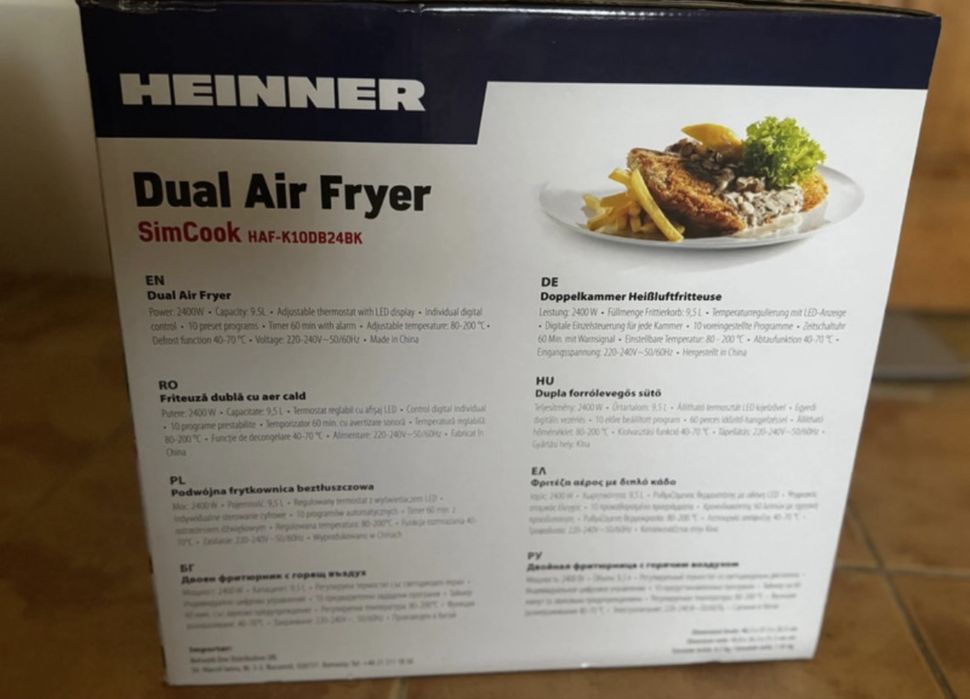 Dual Air Fryer Heinner