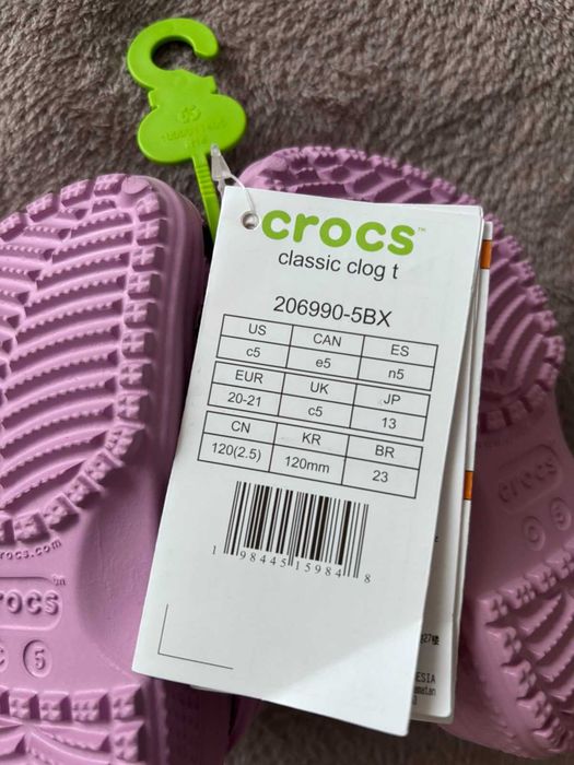 Оригинални детски сандали Crocs Classic Clog T, размер 20-21