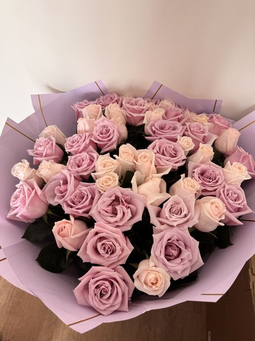 Букет из 51 розы высотой 120см