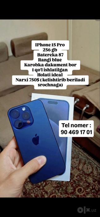 iPhone 15 Pro blue