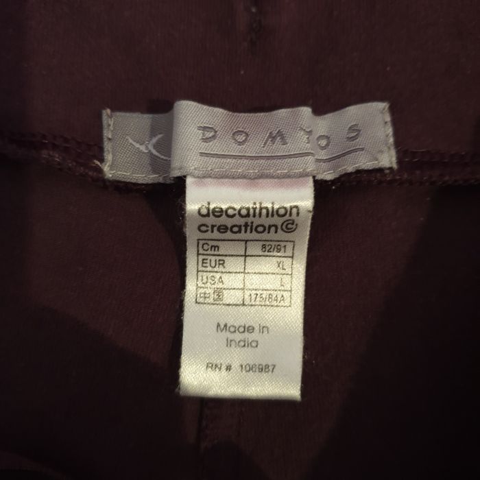 Pantaloni bumbac 95% 5 la suta lycra colant gravida decathlon sport