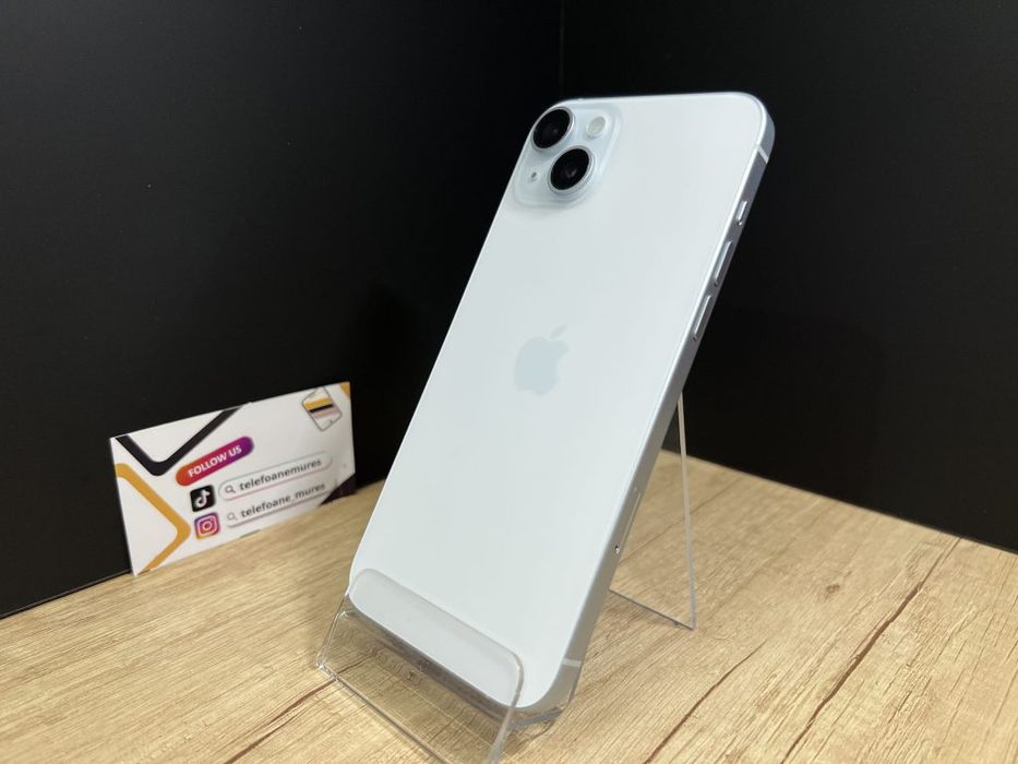 Iphone 15 Plus 128Gb Blue Second-Hand Foarte Bun 3 ani garanție, Telef