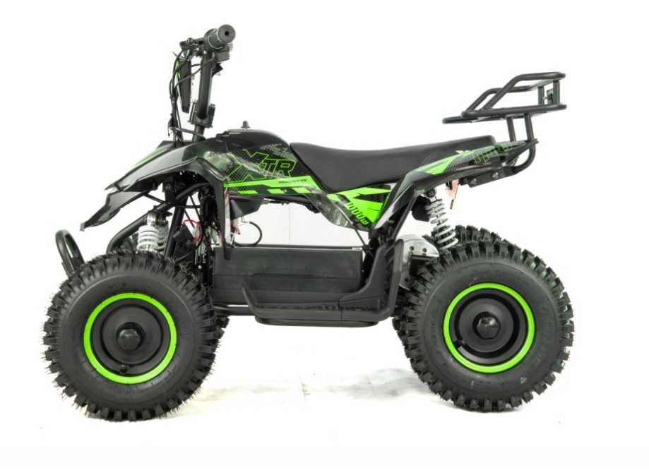Atv electric copii XTR E-M8 1000W, culoare negru/verde