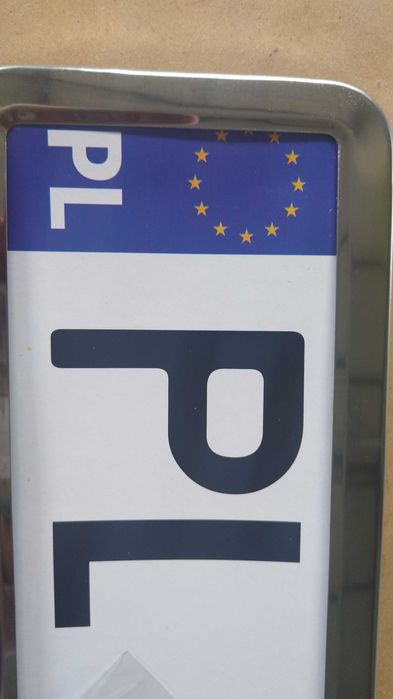 Suport numar inmatriculare auto cu rama din inox