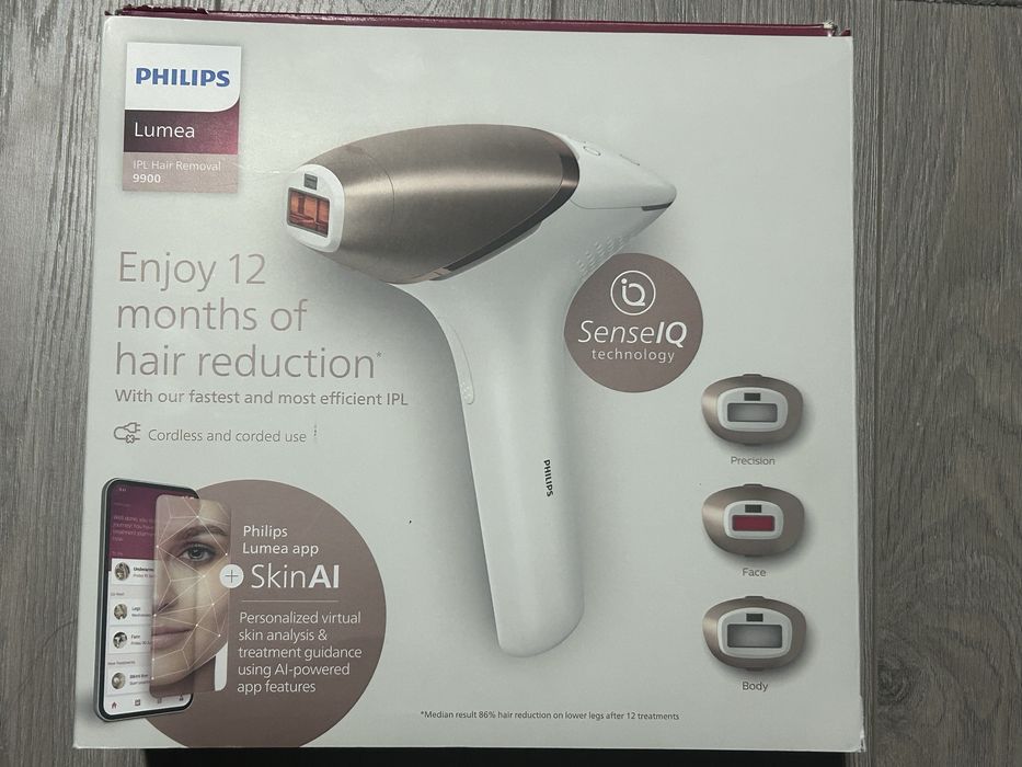 Philips Lumea Series 9900 BRI973/00 – фотоепилатор с 3 приставки + чанта
