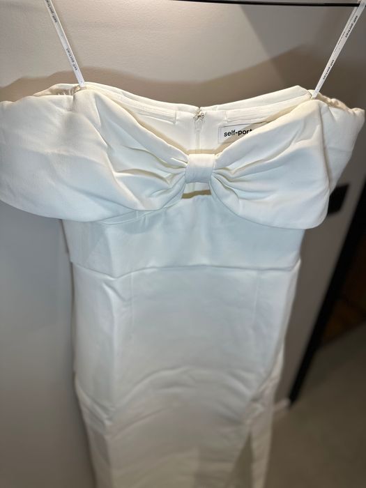 Self-Portrait Бяла рокля с панделка | Bridal collection