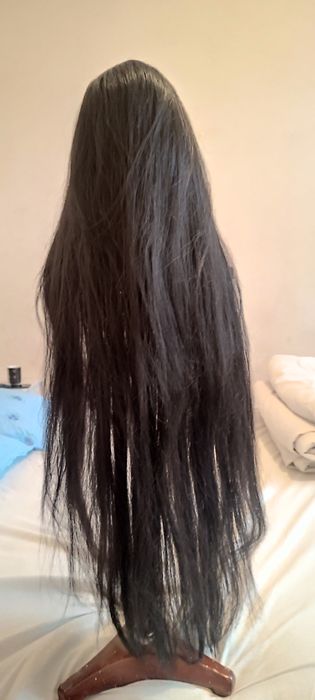 Женский чёрный парик