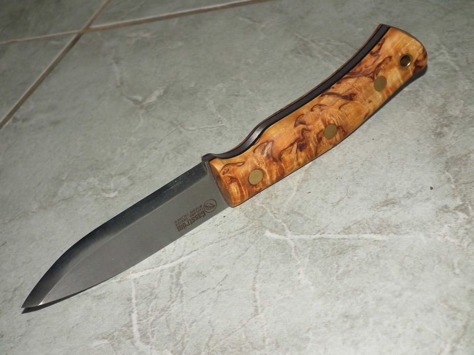 Nou Casström No.10 SFK Curly Birch cutit suedez bushcraft vánátoare otel Sandvik 14C28N