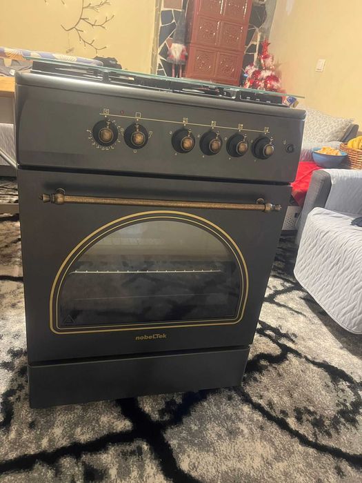 Aragaz rustic NobelTek NLT, Plita gaz, Cuptor electric