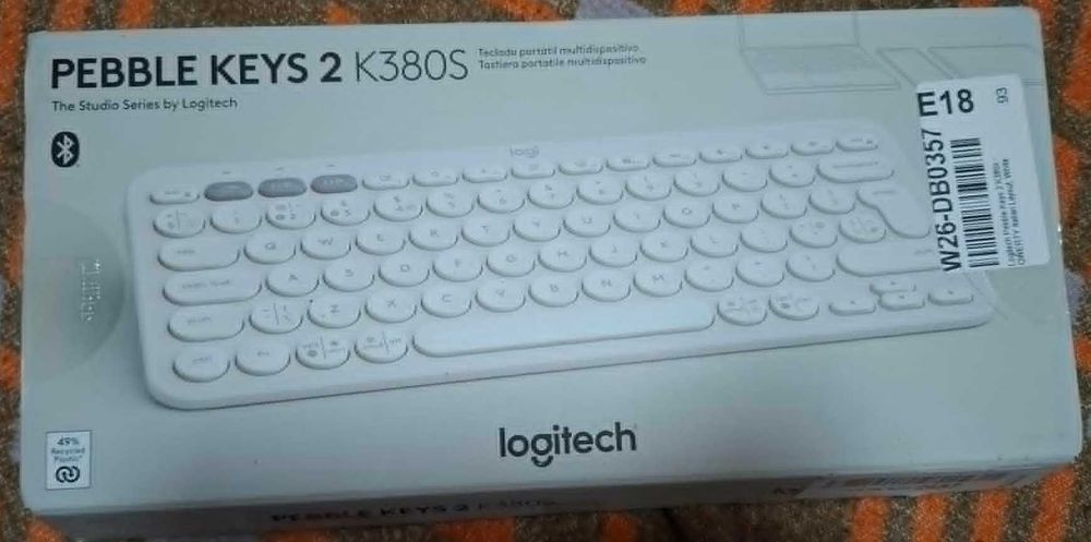Tastatura Logitech PEBBLE KEYS 2 K380s Alb