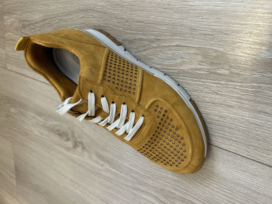 Sneakers Tamaris, mustar, 37, piele intoarsa