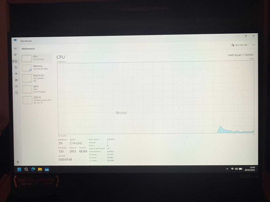 ASUS TUF Gaming A15 (FA507) – Ryzen 7 7435HS / RTX 4060 8GB /16GB RAM