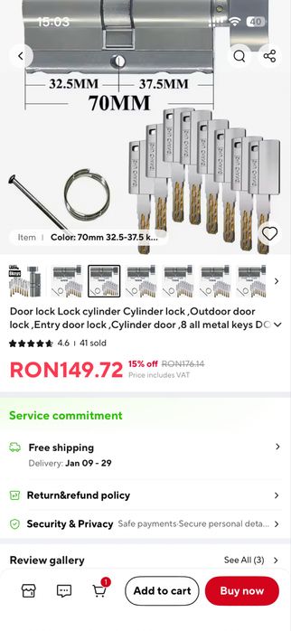 Vand butuc cheie / yala cheie / cilindru cheie