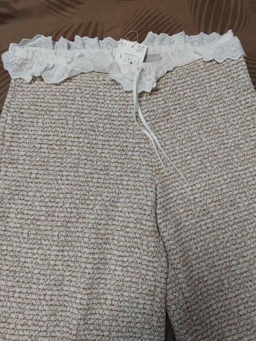 Zara панталон с дантела