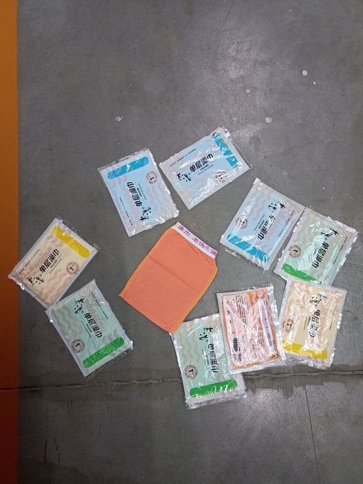 Шапка для бани, мочалка для пилинга