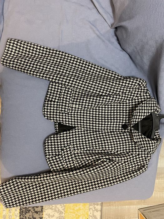 sacou retro alb/negru toamna