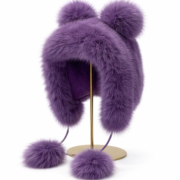 Супер сладка дамска пухкава шапка ! Различни цветове , пух