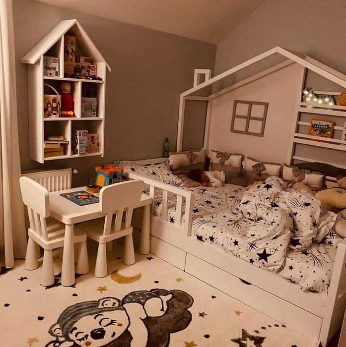 Patut bebe pat copil pat montessori mobila camera copilului pat lemn