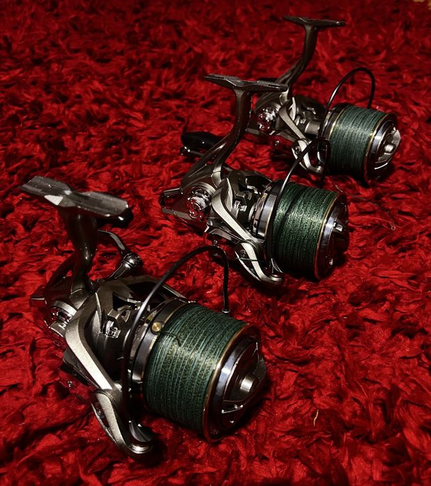 Set 3 Mulinete Crap NGK 9000 – Frână Rapidă Carbotex + Fir 0.25mm