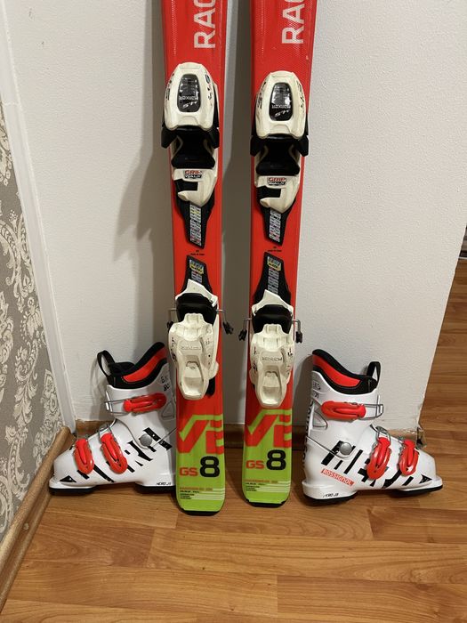 Schiuri copii 100 cm volkal cu clapari set