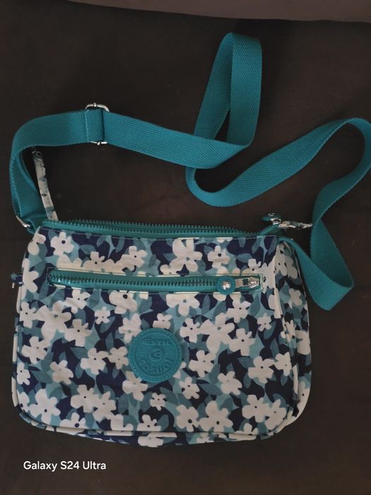 Чанта и раничка с цветя от текстил