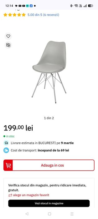Scaune living bucătărie