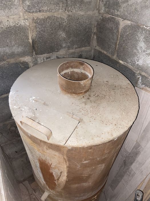 Печь с бочкой для бани