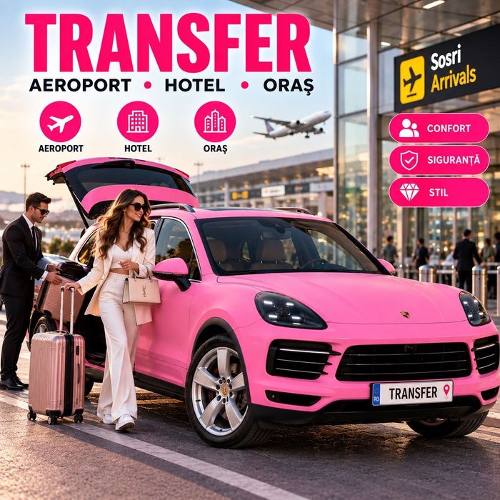 Inchiriere masina nunta Constanta - Porsche Cayenne roz cu sofer