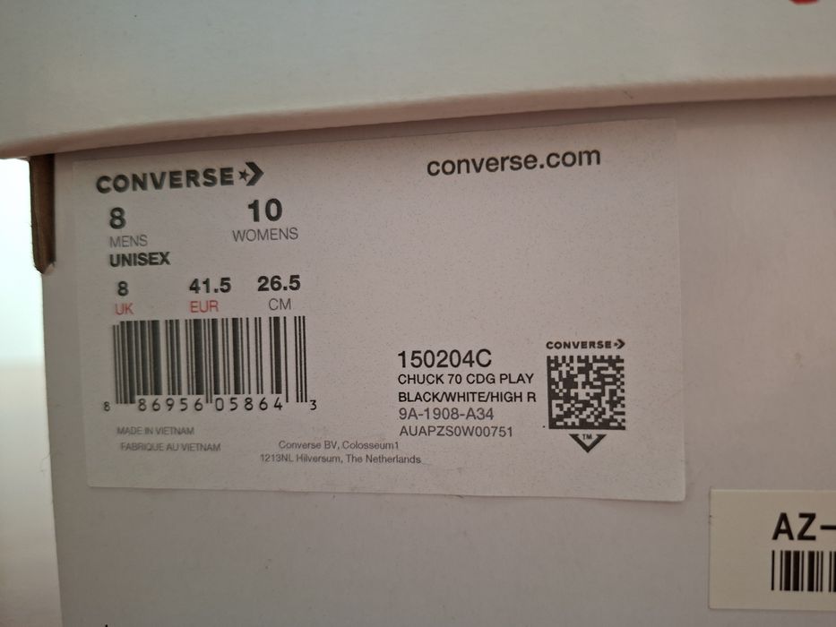 Pantofi Converse Play Comme Des Garcons