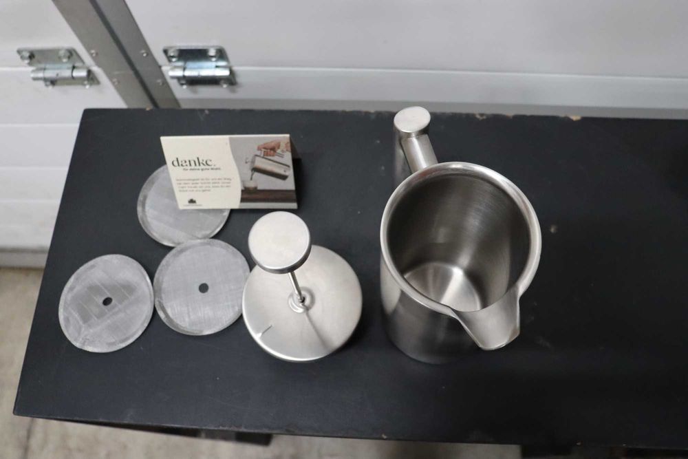 Френска преса Groenenberg,неръждаема стомана, 0,600мл, двустенна стена