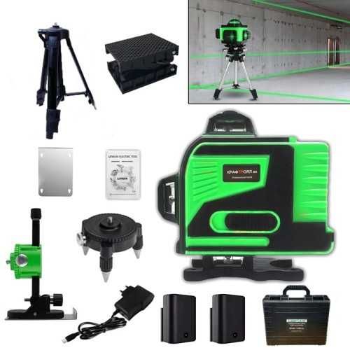 4D лазерен нивелир с 16 линии четири точков със зелен лазер KraftRoyal