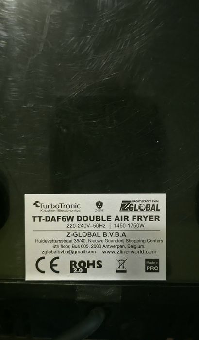 Air fryer profesional 9L dublu turbotronic