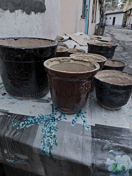 Горшки для цветов керамические 10 штук