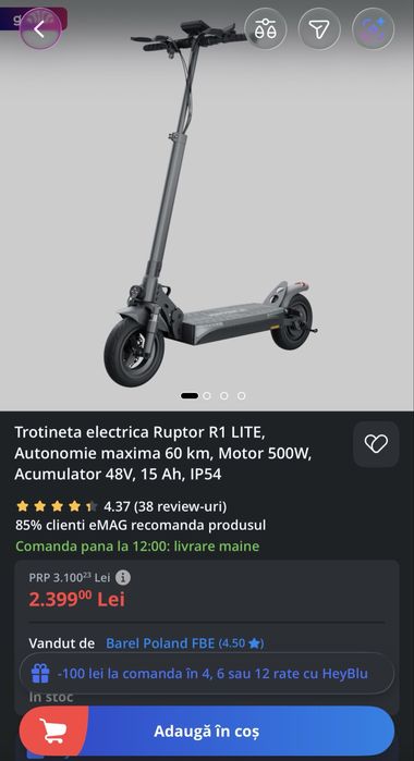 Trotinetă electrică Ruptor R1 Lite