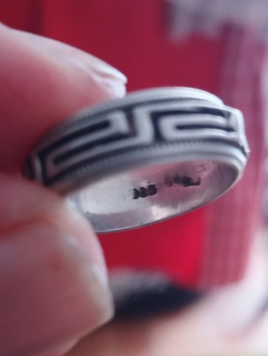 Inel antistres din argint cu motive grecești