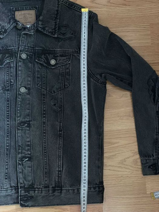 Geaca jeans distressed