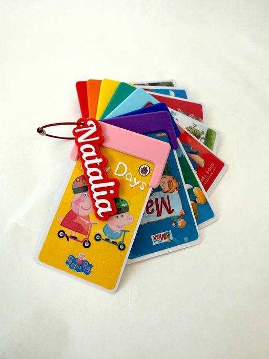 Suporturi carduri Yoto – rainbow / personalizate (set 8)