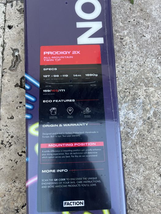 Ski Faction Prodigy 2X 98 - 171cm NOI
